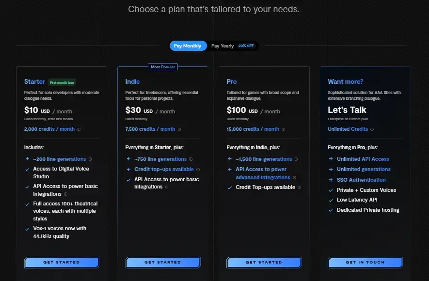 Replica Pricing Plans